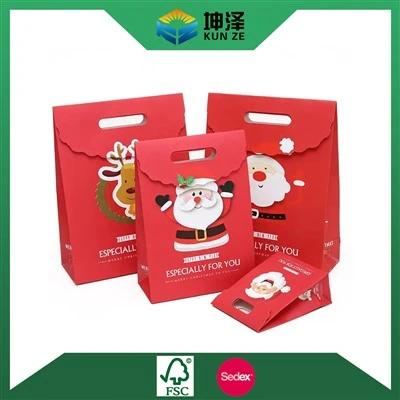 Kerstcadeau papieren zak